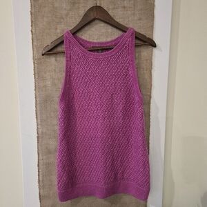 Tommy Bahamma linen hot pink tank shirt! Beautiful! Size Medium